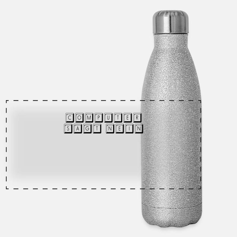 computer sagt Nein Panorama Glitzer Isolierflasche 500 ml