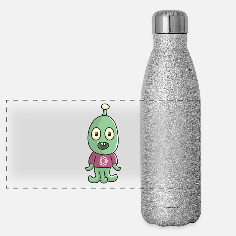 Alien Panorama Glitzer Isolierflasche 500 ml