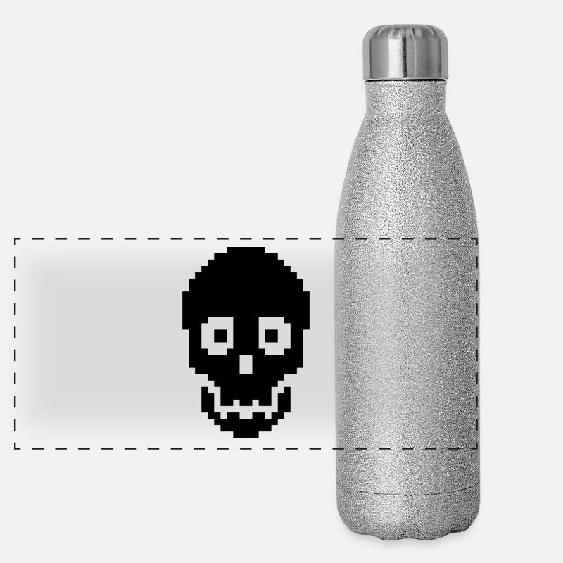 crâne Gourde isotherme panoramique pailletée 500 ml