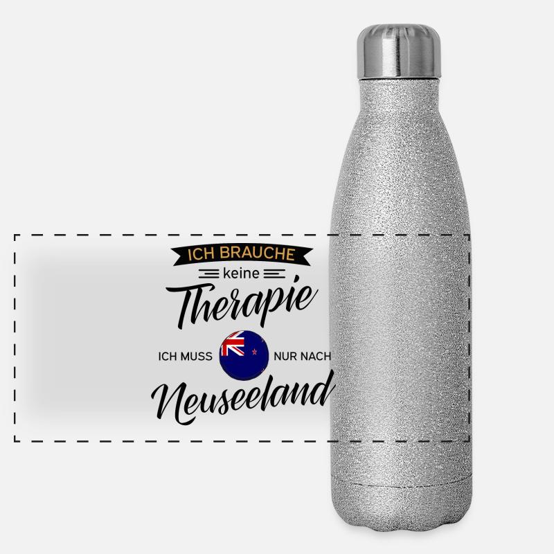 Neuseeland Panorama Glitzer Isolierflasche 500 ml