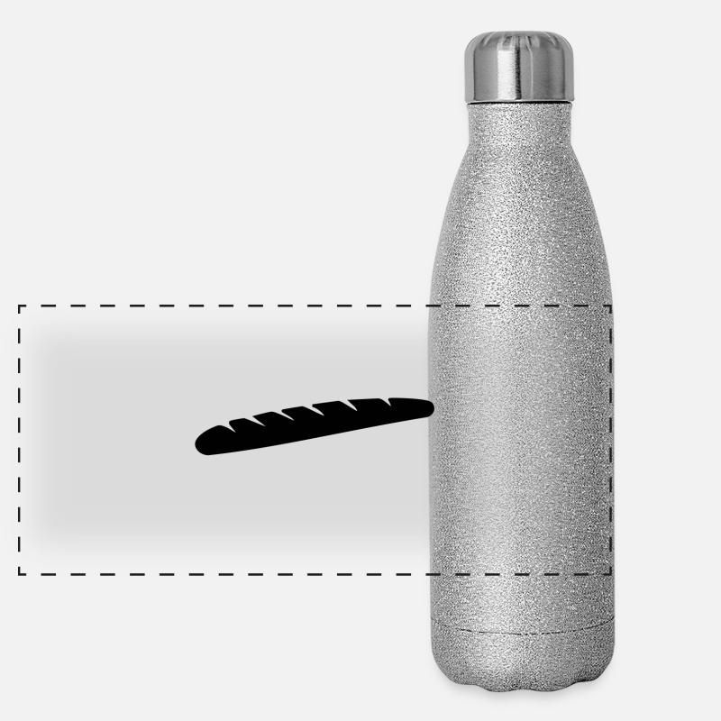 Baguette Logo Geschenk Panorama Glitzer Isolierflasche 500 ml