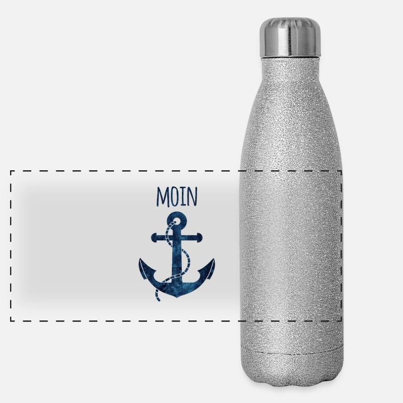 Ancre Moin bleu Gourde isotherme panoramique pailletée 500 ml