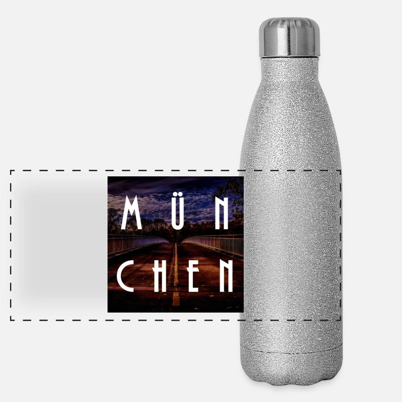 München Panorama Glitzer Isolierflasche 500 ml