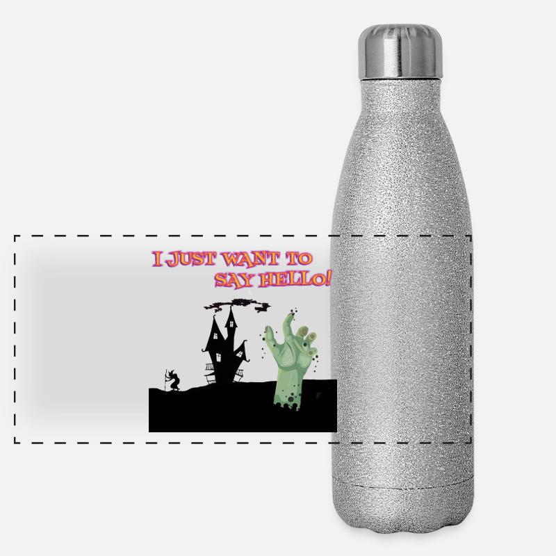Zombie Panorama Glitzer Isolierflasche 500 ml