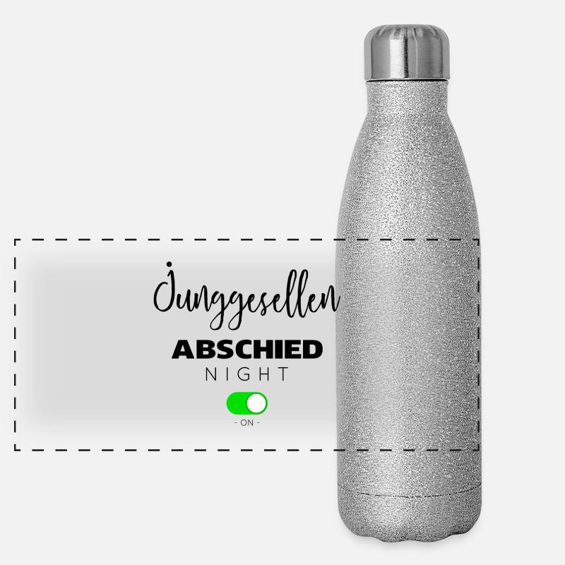 Junggesellen abschied Panorama Glitzer Isolierflasche 500 ml