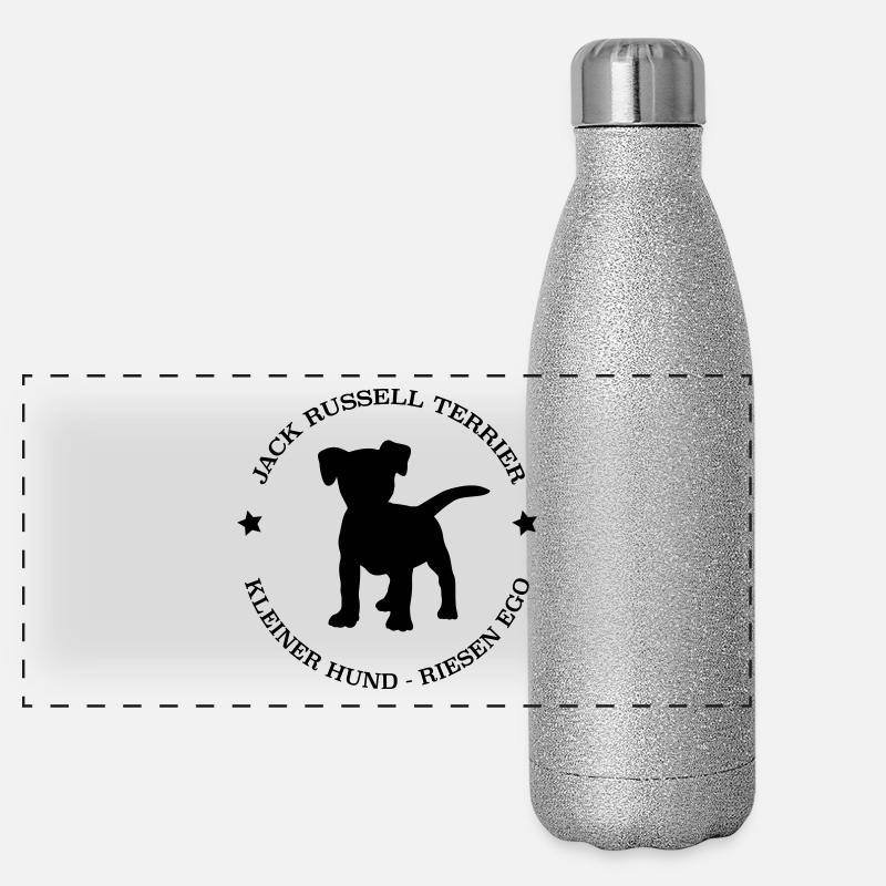 Jack Russell Terrier Gourde isotherme panoramique pailletée 500 ml