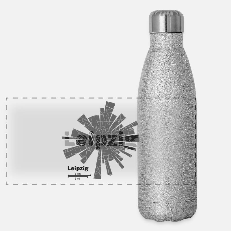 Leipzig plan Gourde isotherme panoramique pailletée 500 ml