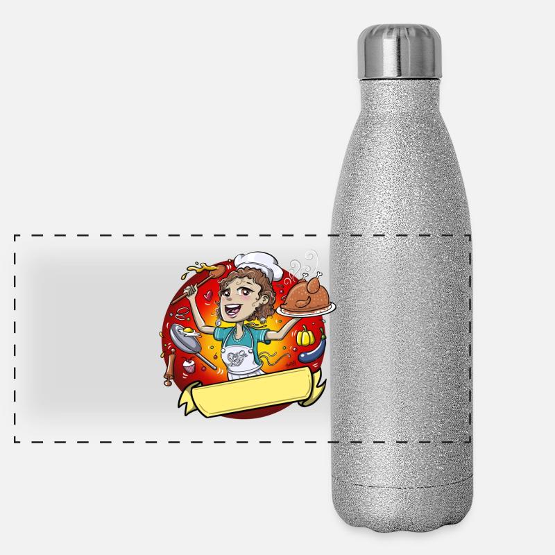 Chef cuisinier Gourde isotherme panoramique pailletée 500 ml