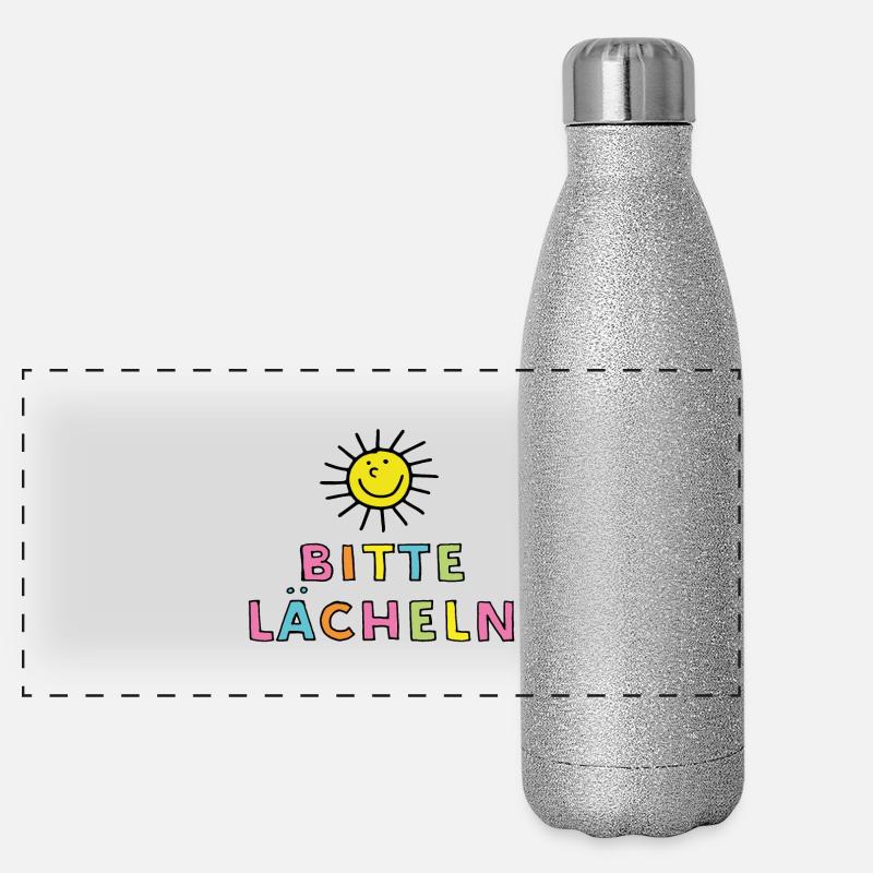 S’il vous plaît, souriez Gourde isotherme panoramique pailletée 500 ml