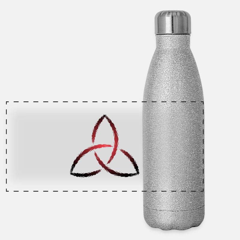 Triquetra - Keltisches Symbol Panorama Glitzer Isolierflasche 500 ml