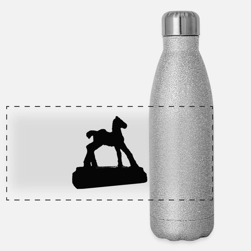 Holbeinpferd Hol Wein Pferd Freiburg im Breisgau Panorama Glitzer Isolierflasche 500 ml