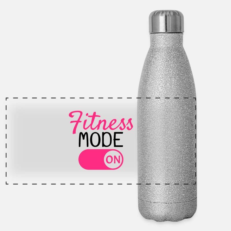 Mode fitness activé Gourde isotherme panoramique pailletée 500 ml