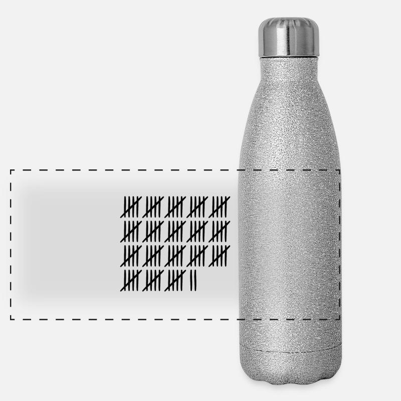 92 ans liste-traits 92 ans Gourde isotherme panoramique pailletée 500 ml