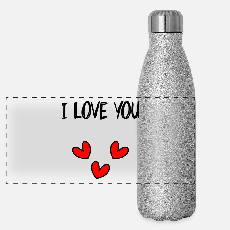 COUPLE. JUST MARRIED. EVJF. SAINT VALENTIN. MARIES Gourde isotherme panoramique pailletée 500 ml