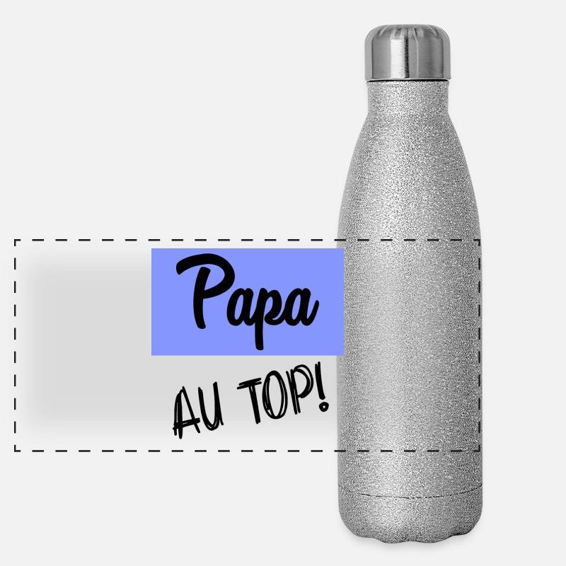 PAPA AN DER SPITZE Panorama Glitzer Isolierflasche 500 ml