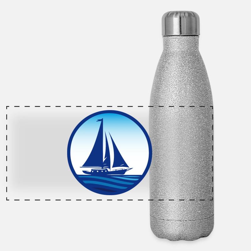 Bateau Gourde isotherme panoramique pailletée 500 ml