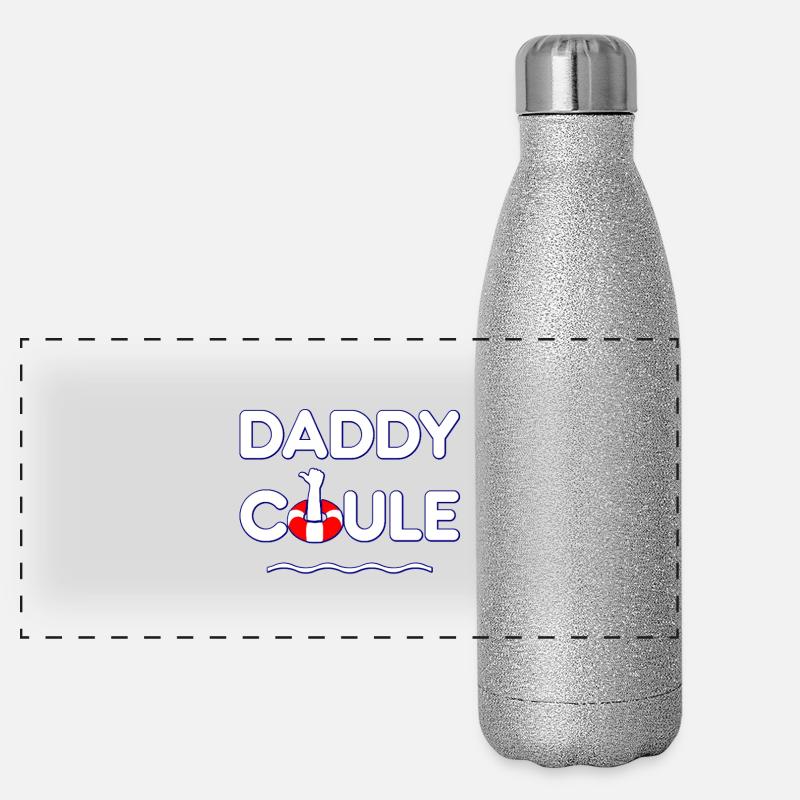 DADDY COULE ! (natation, père) Gourde isotherme panoramique pailletée 500 ml