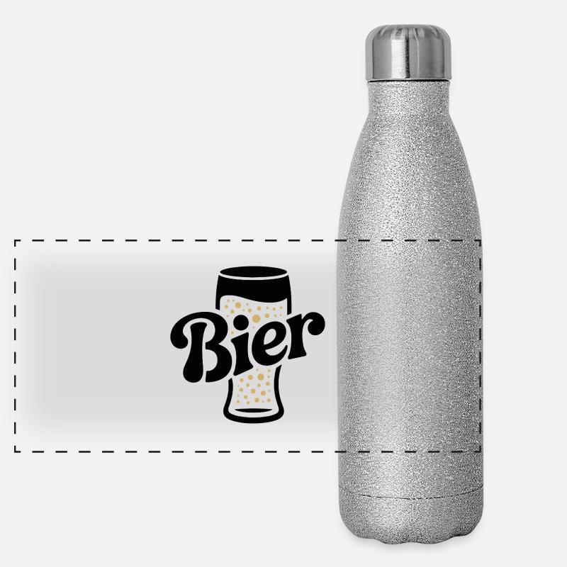 Bier - Cool Beer Logo Panorama Glitzer Isolierflasche 500 ml