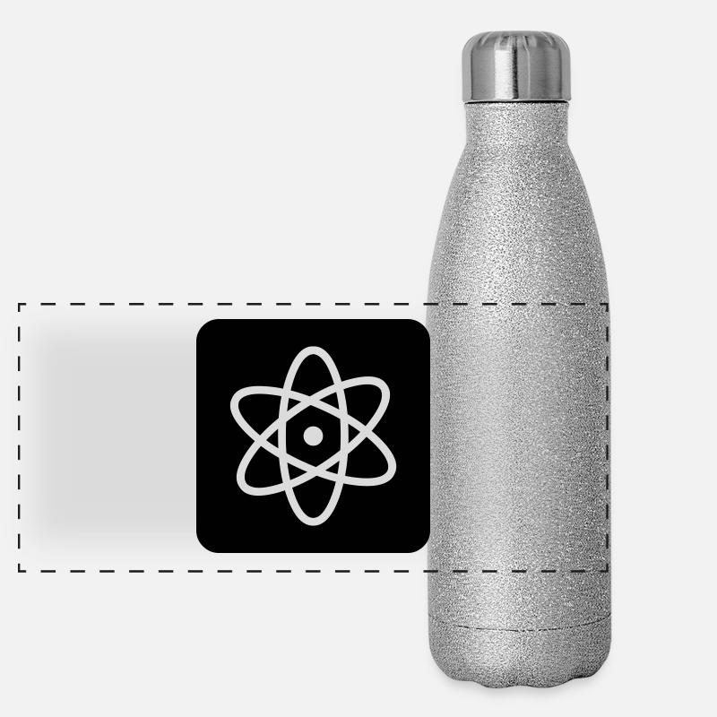 Achtung: Atomphysik Panorama Glitzer Isolierflasche 500 ml