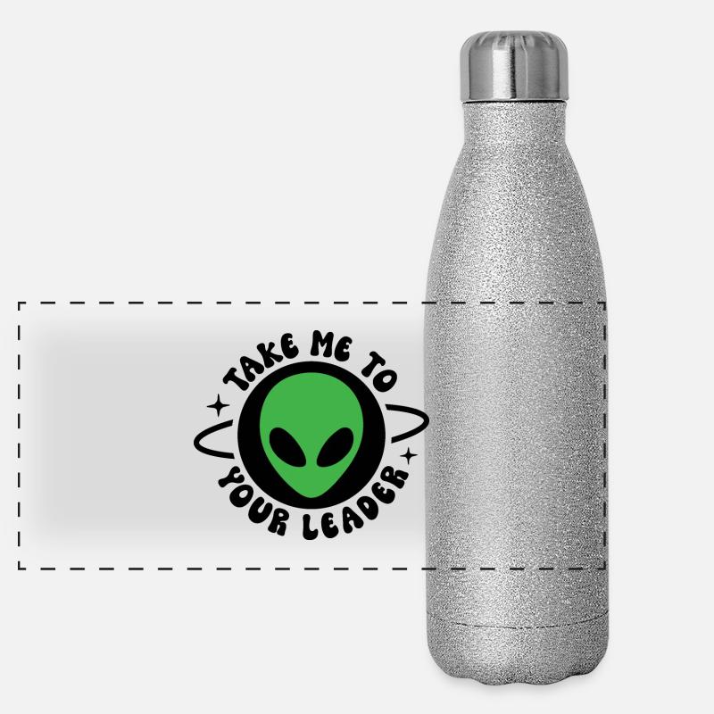 Take me to your leader Panoramic Glitter Thermal Bottle 500 ml