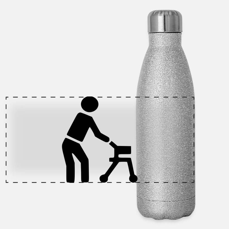 Disabled person behind walker # Panoramic Glitter Thermal Bottle 500 ml