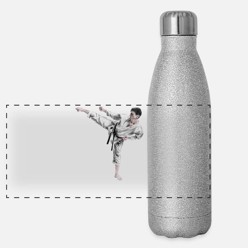 Karate Panorama Glitzer Isolierflasche 500 ml