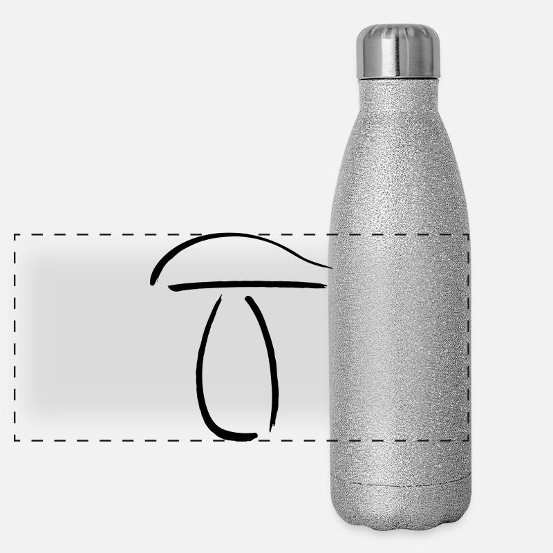 Cèpes aux champignons bâtonnets Gourde isotherme panoramique pailletée 500 ml