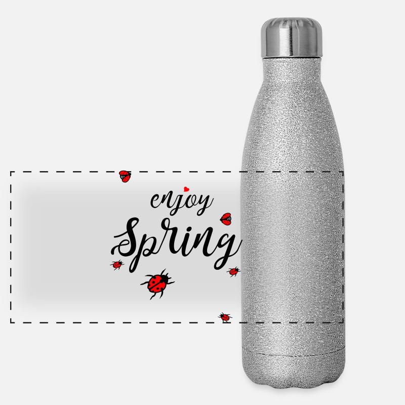 Printemps, profitez du printemps Gourde isotherme panoramique pailletée 500 ml