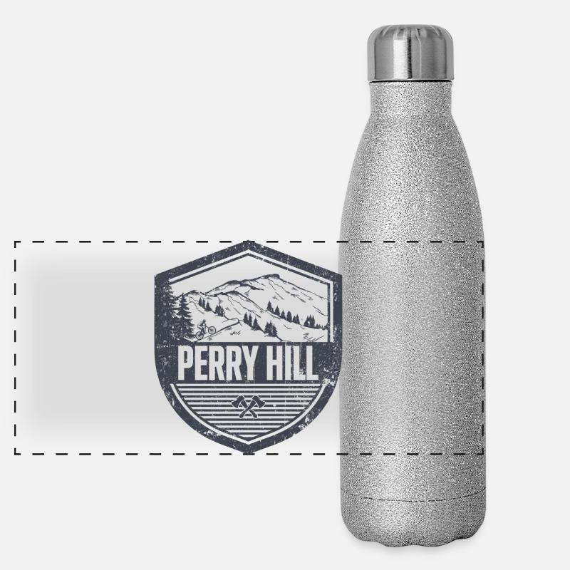 Perry Hill Bergabzeichen Panorama Glitzer Isolierflasche 500 ml