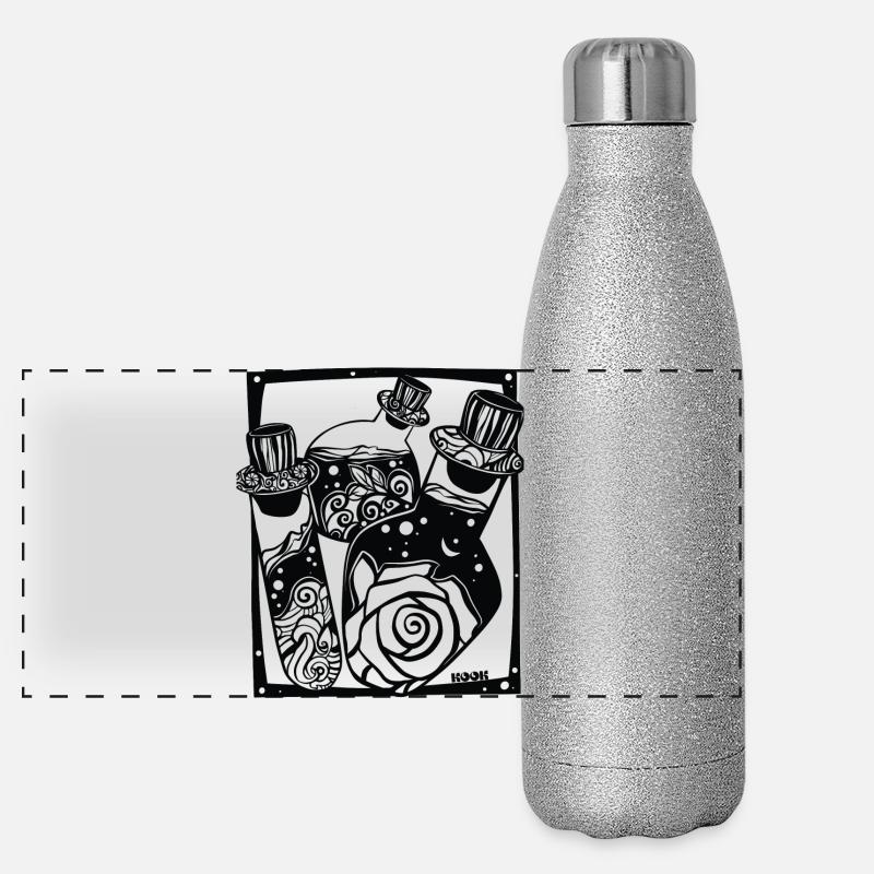 Floral magic potion bottle. Panoramic Glitter Thermal Bottle 500 ml