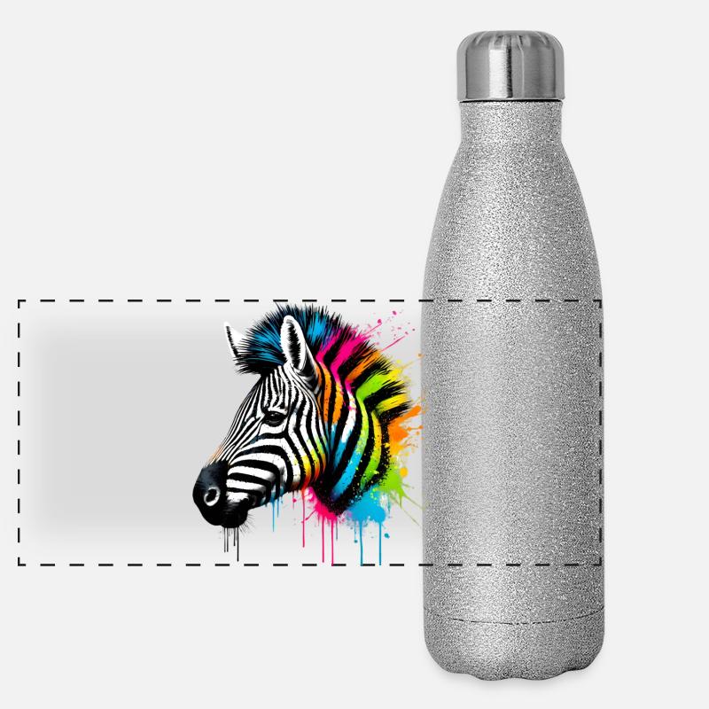 Zèbre Gourde isotherme panoramique pailletée 500 ml
