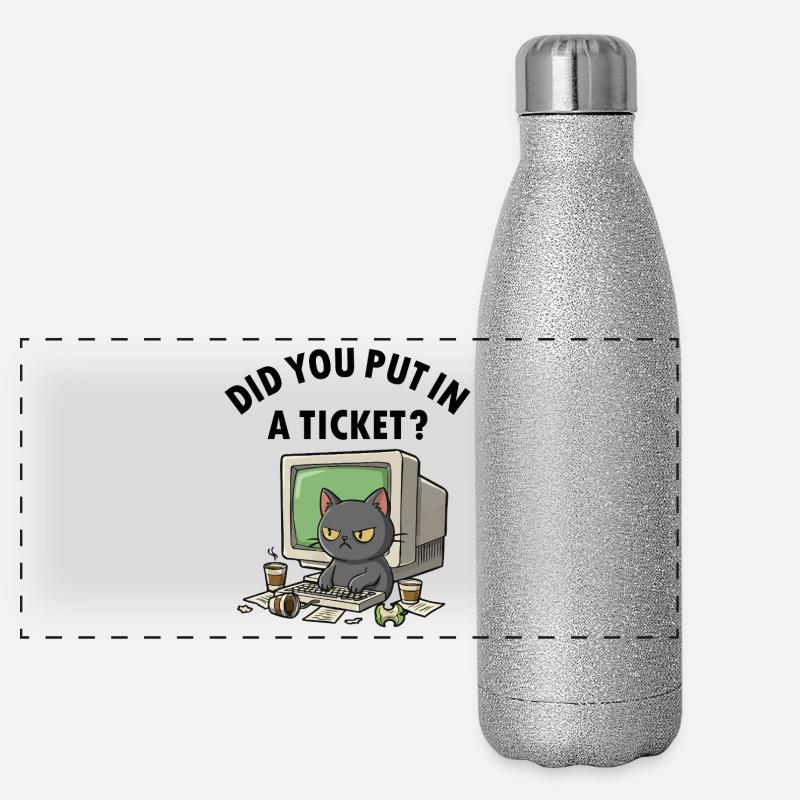 Helpdesk Cat demande, vous avez créé un ticket Gourde isotherme panoramique pailletée 500 ml