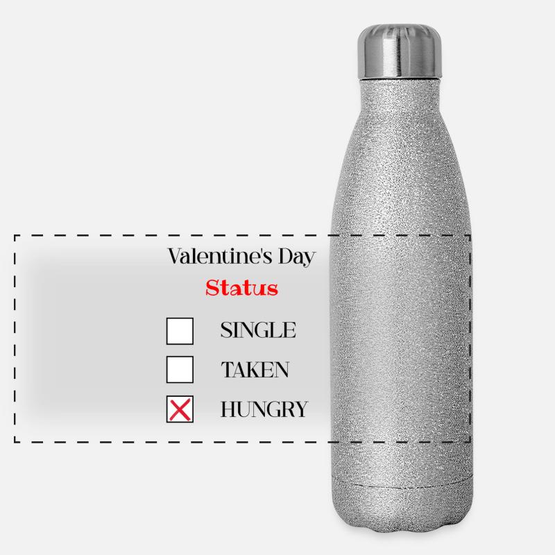 Valentines Day Funny Panoramic Glitter Thermal Bottle 500 ml