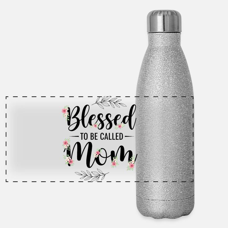 Happy To Be Mom Mom Gift Panoramic Glitter Thermal Bottle 500 ml