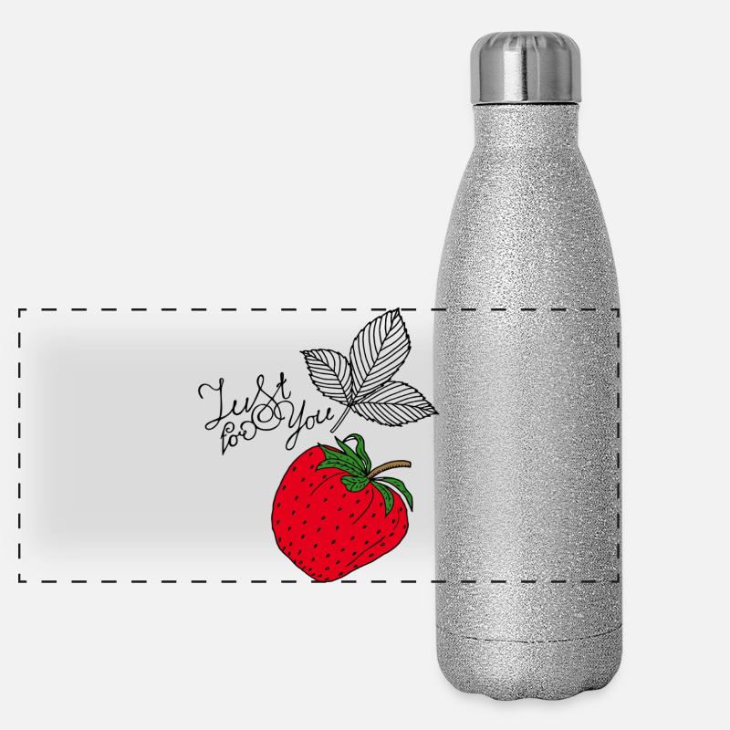 Strawberry Time Panoramic Glitter Thermal Bottle 500 ml