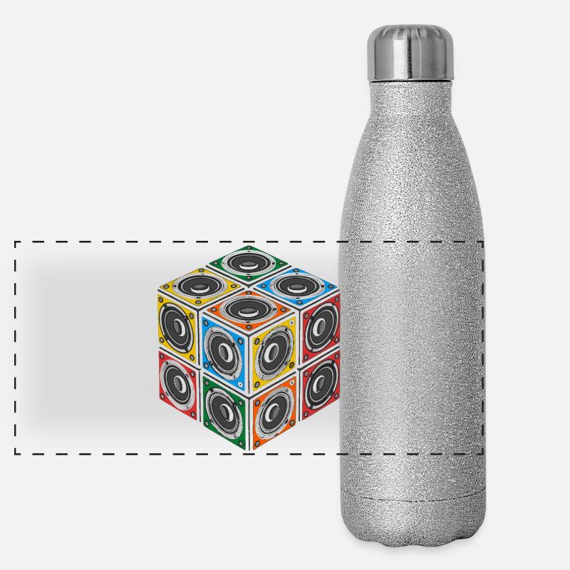Cube Sound Panorama Glitzer Isolierflasche 500 ml