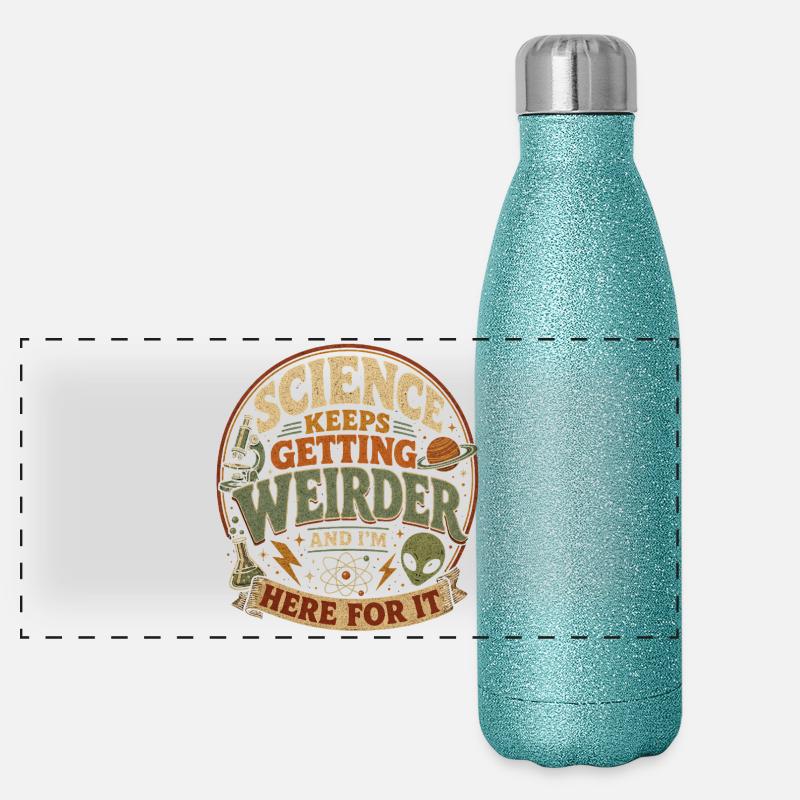 Science is getting crazier and crazier Panoramic Glitter Thermal Bottle 500 ml