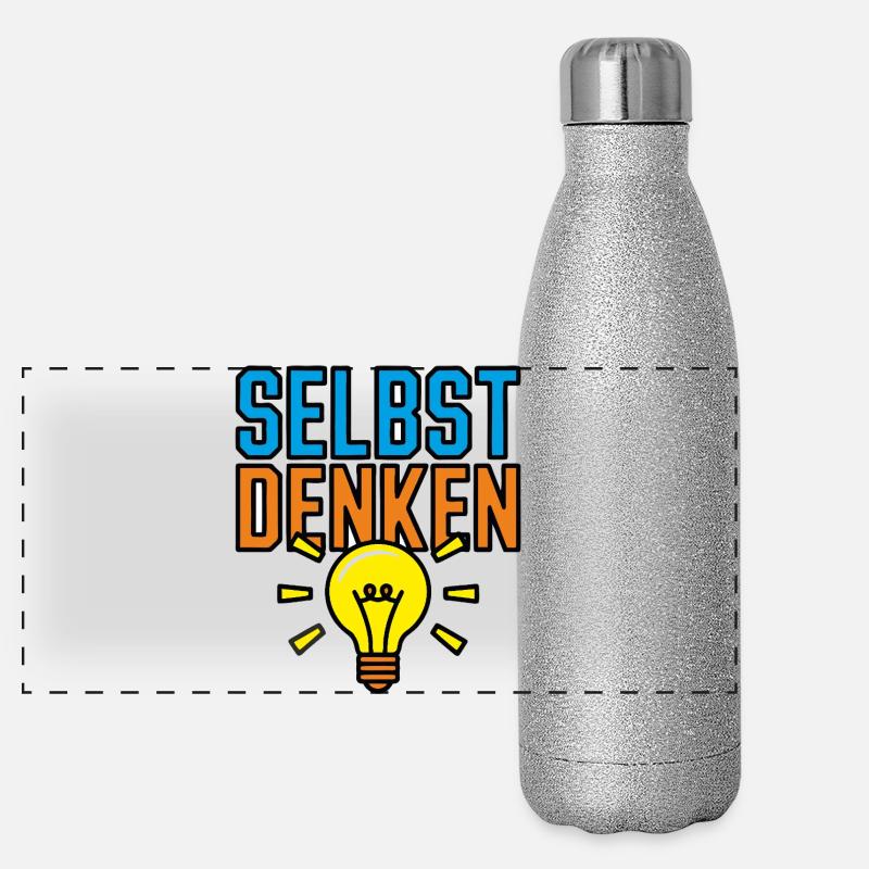 Selbst Denken Panorama Glitzer Isolierflasche 500 ml