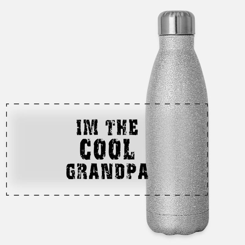 Ich bin der kühle Großvater Panorama Glitzer Isolierflasche 500 ml