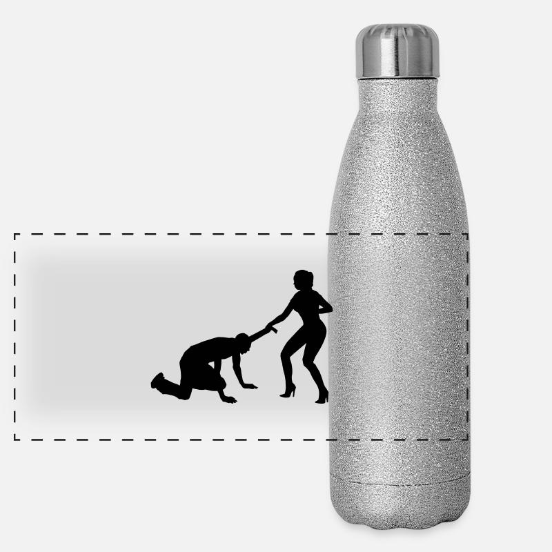 stag_night Panorama Glitzer Isolierflasche 500 ml