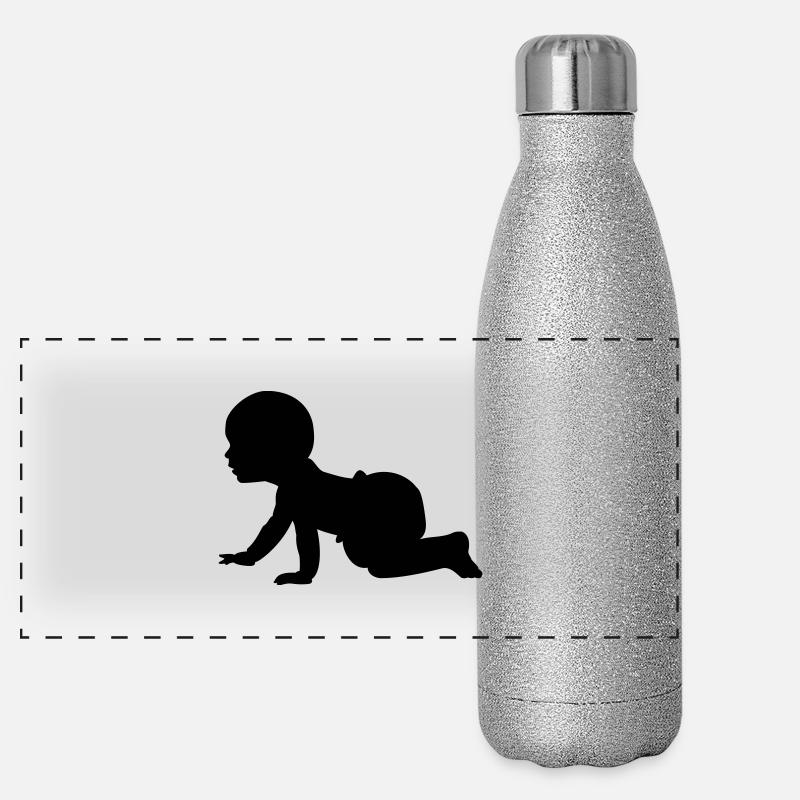 Ombre bébé A - 1 vecteur de couleur Gourde isotherme panoramique pailletée 500 ml