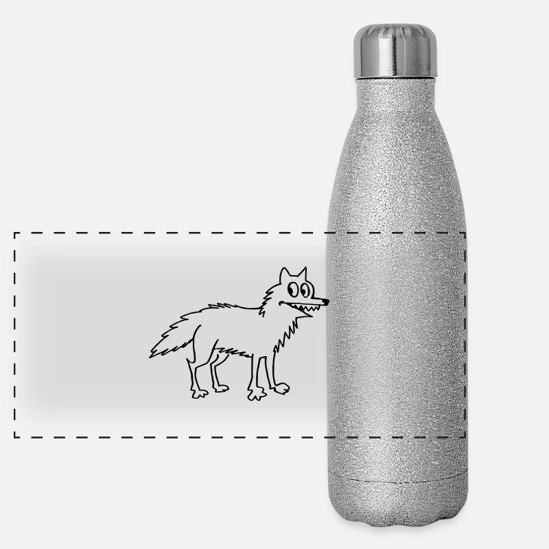 Loup Gourde isotherme panoramique pailletée 500 ml