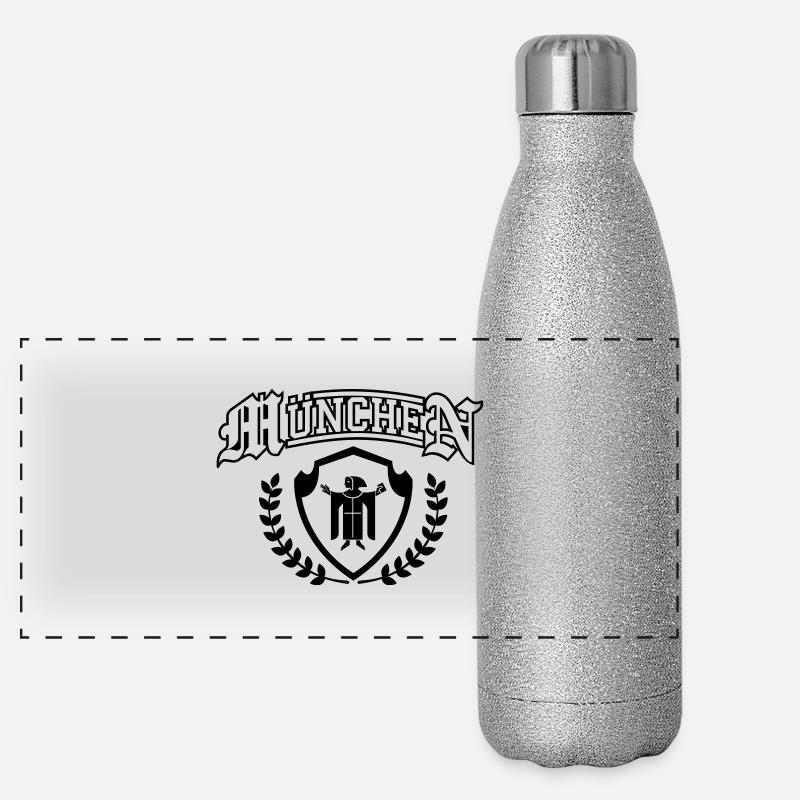 muenchen - bayern - bavaria Panorama Glitzer Isolierflasche 500 ml