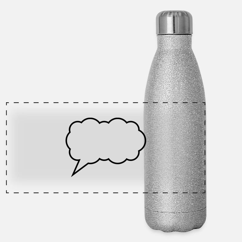 sprechblase cloud Panorama Glitzer Isolierflasche 500 ml