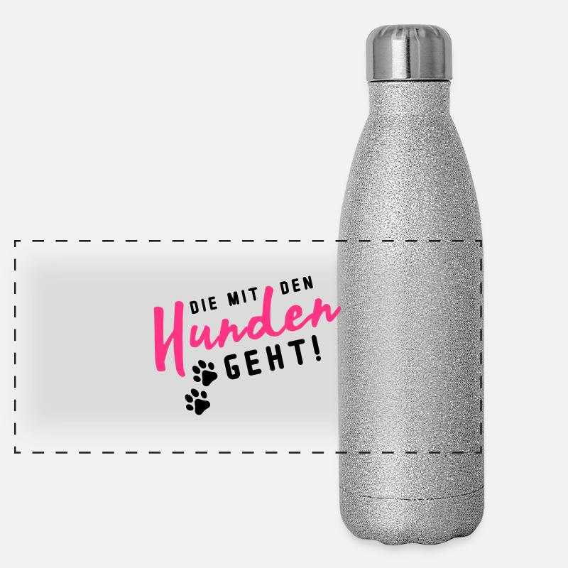 hunden die mit den Panorama Glitzer Isolierflasche 500 ml
