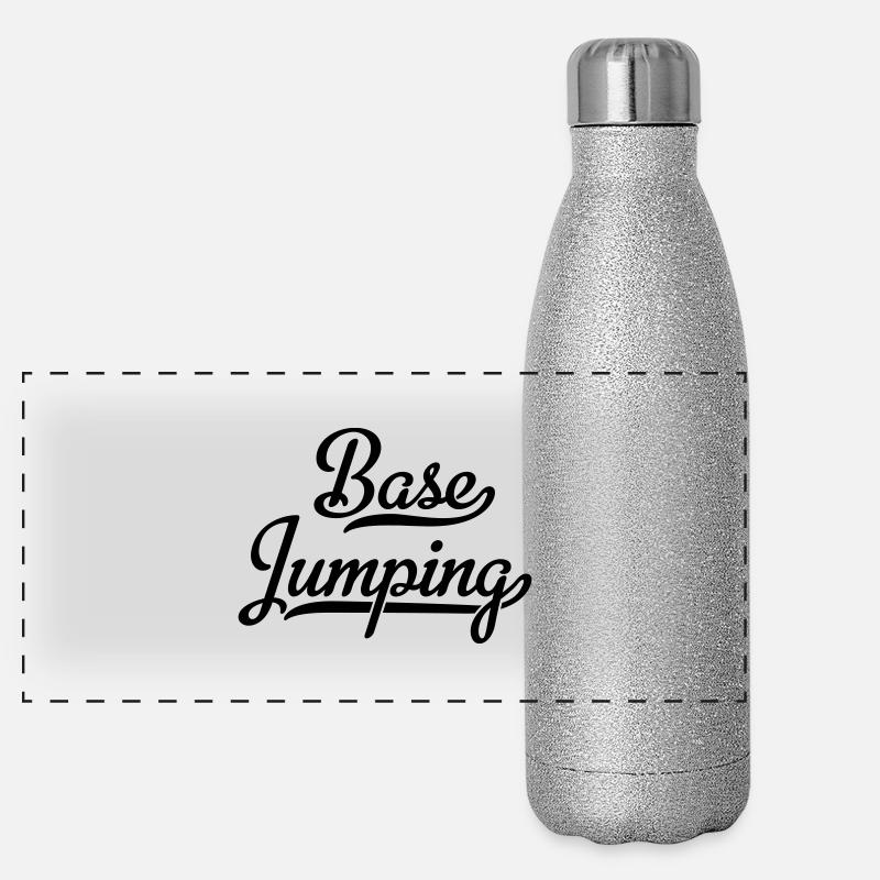 Base Jumping Panorama Glitzer Isolierflasche 500 ml