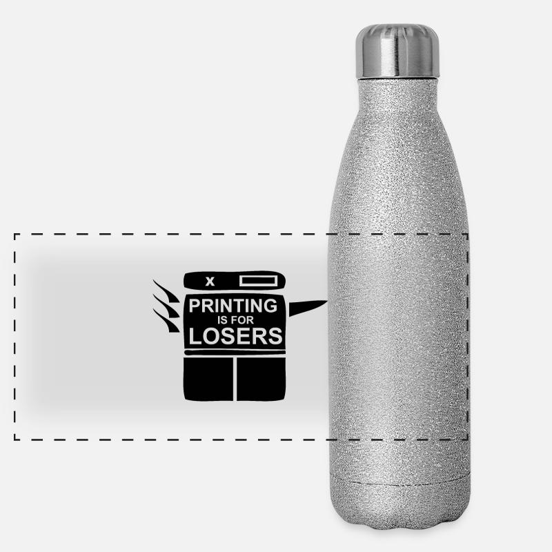 Printing is for Losers Panorama Glitzer Isolierflasche 500 ml
