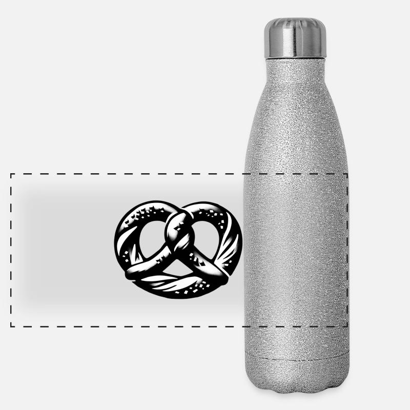 BREZEL Backwaren pretzel Panorama Glitzer Isolierflasche 500 ml
