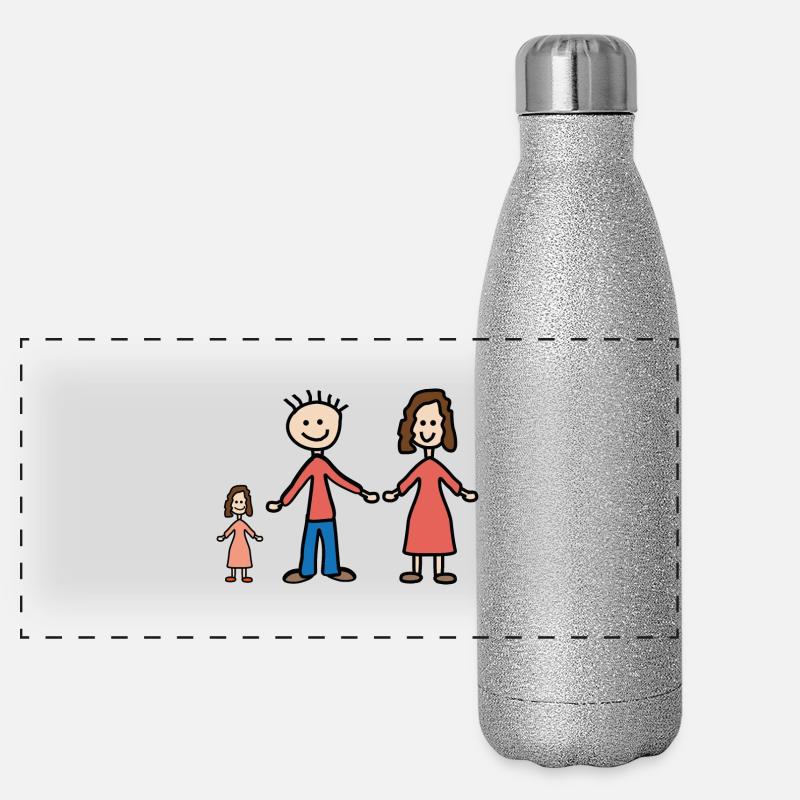 Famille Gourde isotherme panoramique pailletée 500 ml