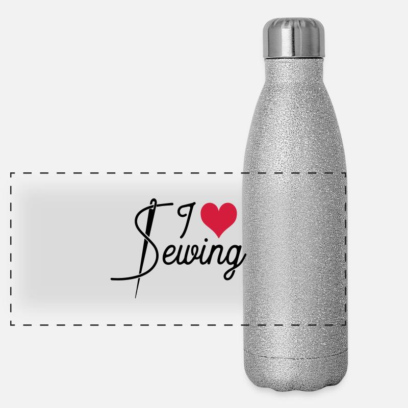 Nähen Panorama Glitzer Isolierflasche 500 ml